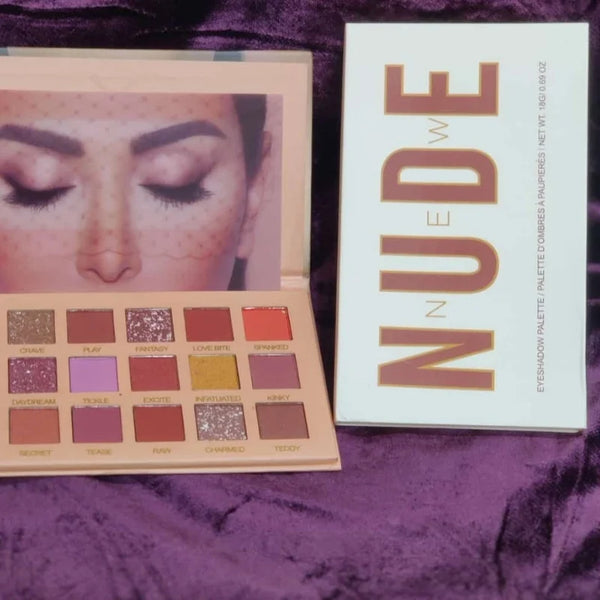 18 Colors Nude Eyeshadow Palette | Matte & Shimmer Pigmented Shades, Long-Lasting