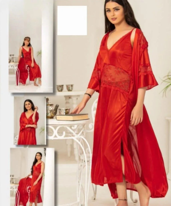 2 pcs Jersey Lace Nightwear Set – Lightweight Comfortable Loungewear