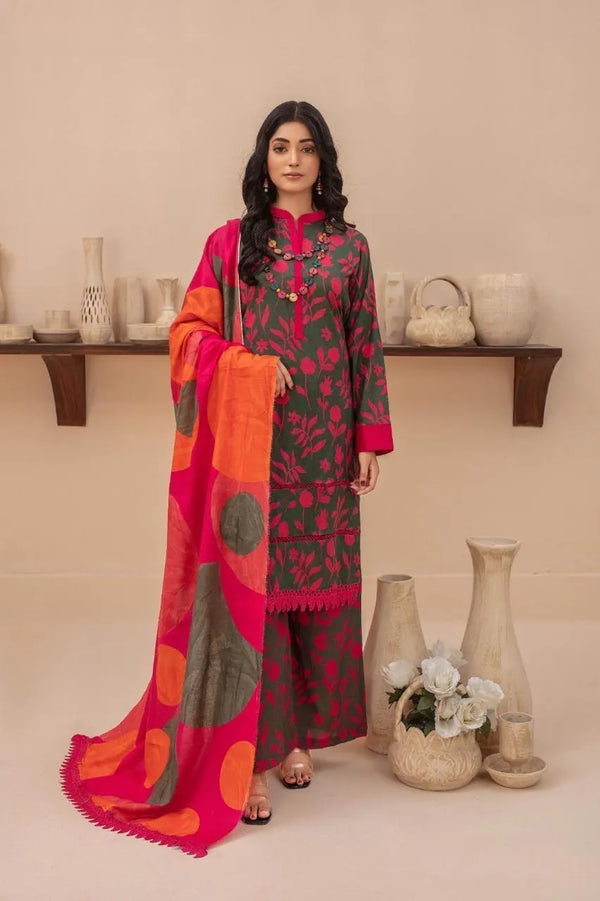 3-Piece Digital Print Lawn Suit – Chic & Contemporary Ensemble