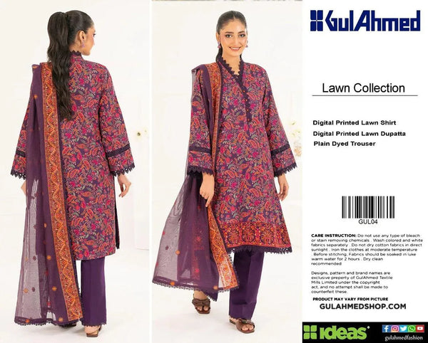 3-Piece Printed Lawn Suit – Elegant Summer Ensemble