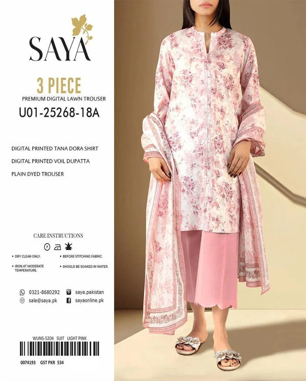 3-Piece Printed Lawn Suit – Festive Elegance