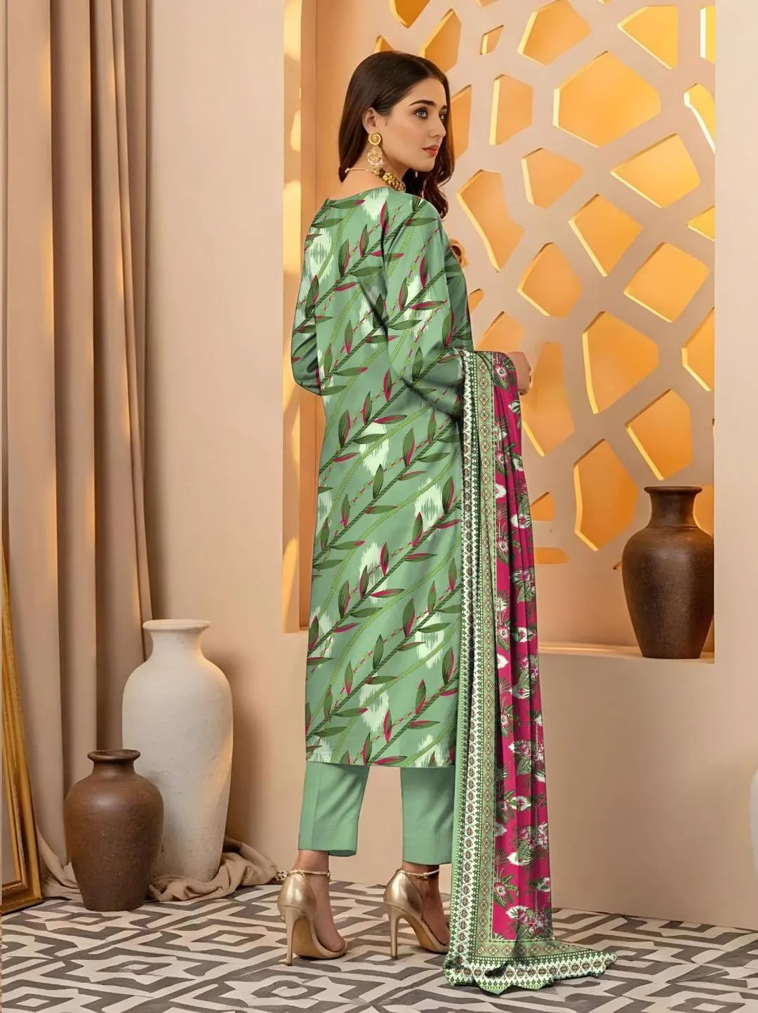 Timeless Charm – 3-Piece Printed Lawn Suit