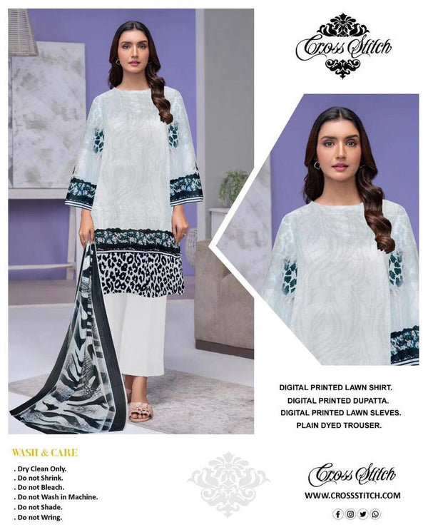 3-Piece Digital Print Lawn Suit – Summer Luxe Collection