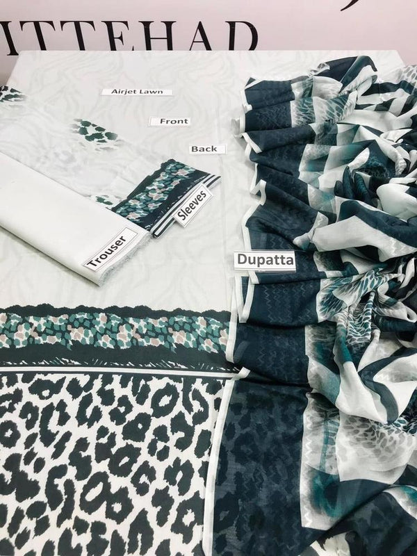 3-Piece Digital Print Lawn Suit – Summer Luxe Collection