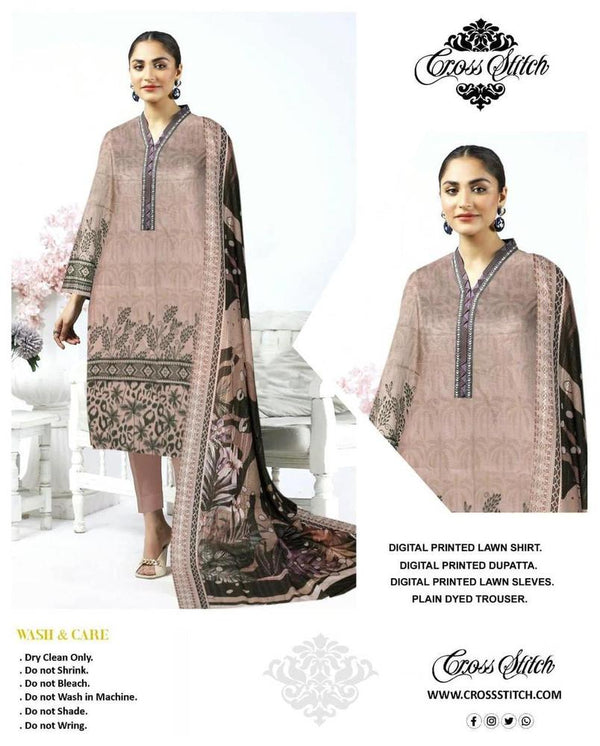 3-Piece Digital Print Lawn Suit – Summer Elegance