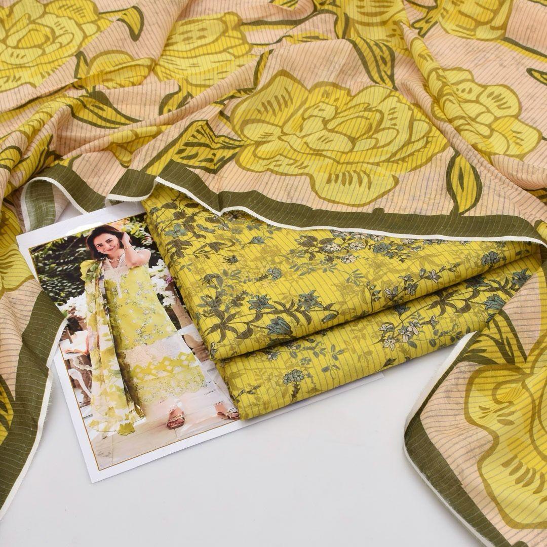 Elegant 3-Piece Printed Lawn Suit – Complete Festive Set