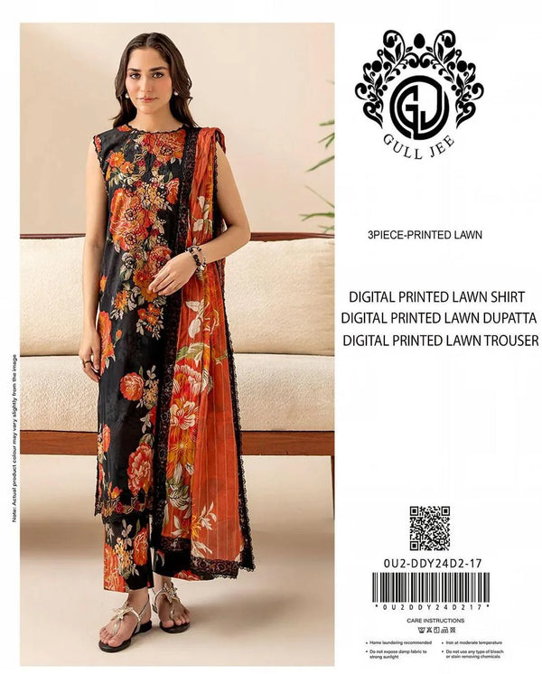 3-Piece Printed Lawn Suit – Elegant Festive Wear