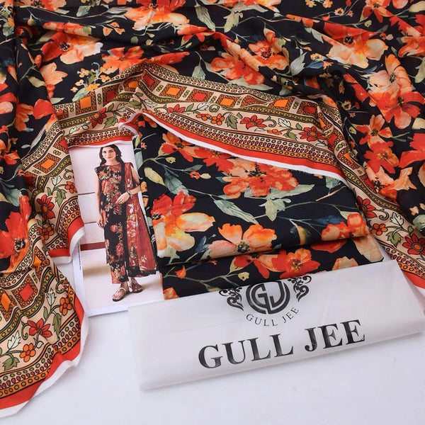 3-Piece Printed Lawn Suit – Elegant Festive Wear