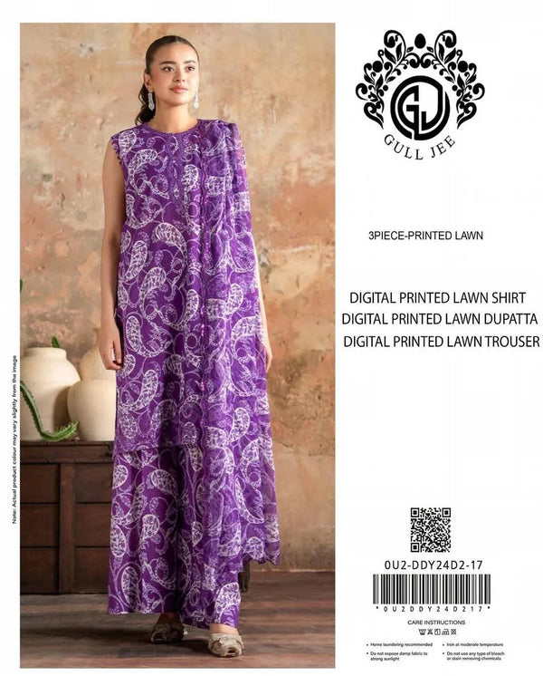 3-Piece Printed Lawn Suit – Elegant Collection