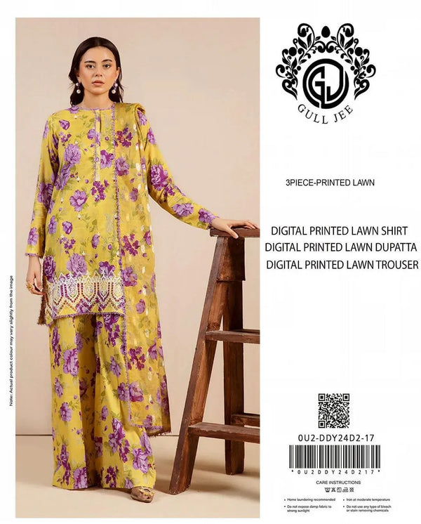 3-Piece Printed Lawn Suit – Elegant Collection