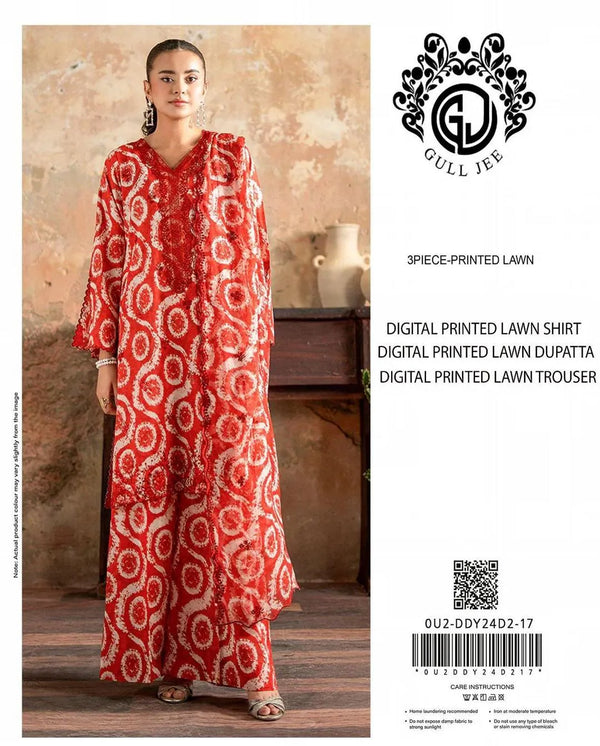 3-Piece Printed Lawn Suit – Elegant Collection