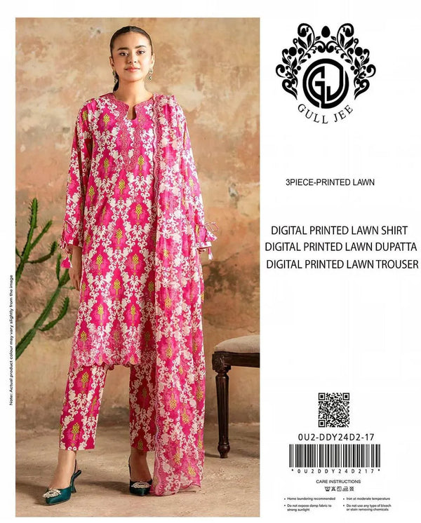 3-Piece Printed Lawn Suit – Elegant Collection