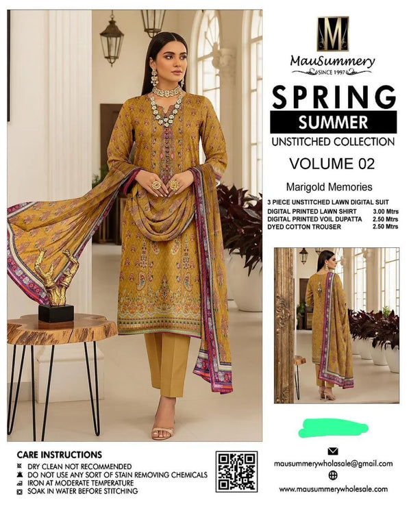 3-Piece Lawn Suit – Printed Elegance
