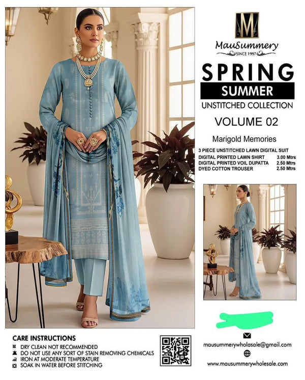 3-Piece Lawn Suit – Printed Elegance