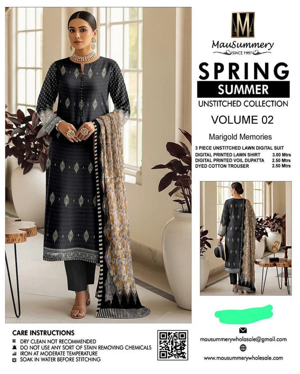 3-Piece Lawn Suit – Printed Elegance