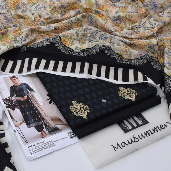 3-Piece Lawn Suit – Printed Elegance