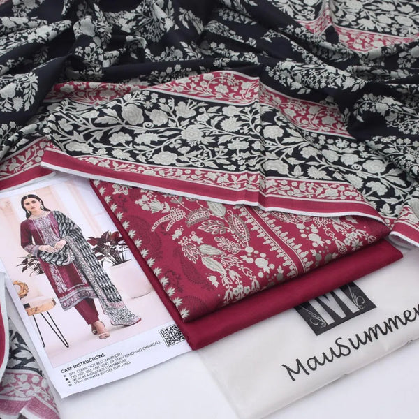 3-Piece Lawn Suit – Printed Elegance